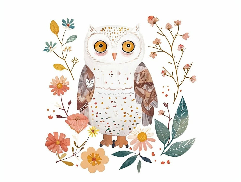 Little Floral Snowy Owl 2