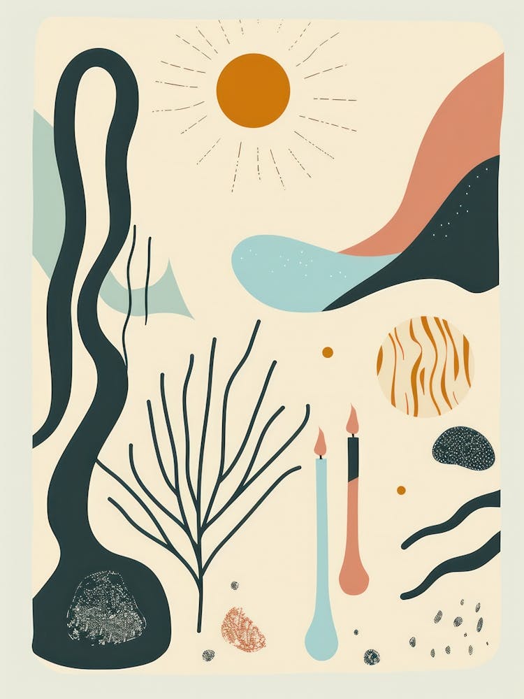 Niedliche Objekte Abstrakte Illustration 14
