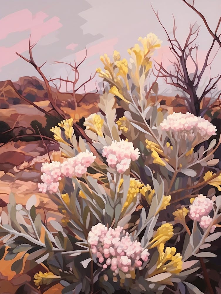 Statice 1 Flower Painting