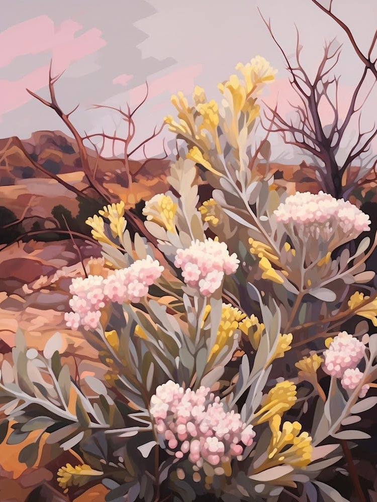 Statice 1 Flower Painting