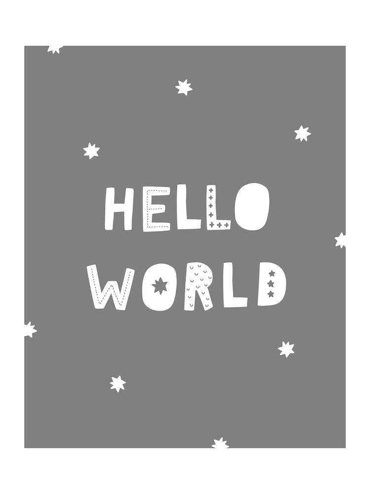 Hello World Grey Super Scandi Kids