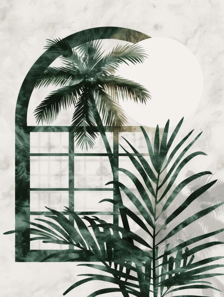 Palme im Fenster