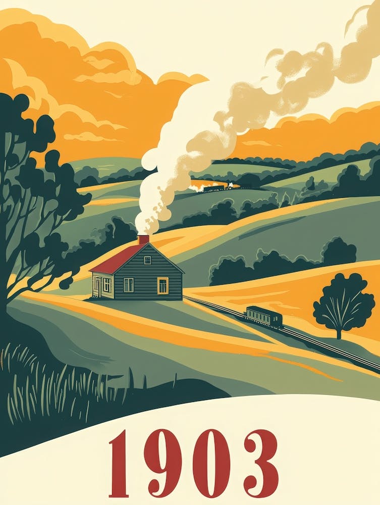 Aihrgdesign A Retro Poster Of A Peaceful 1903 Countryside Fea 260a2336 Bd18 4be9 B0d2 858aeafdfef6 1