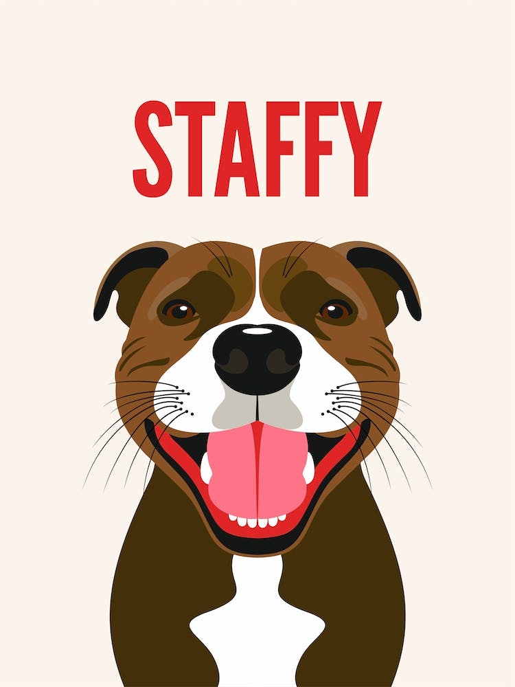 D D Designs Wall Art Staffie Dog