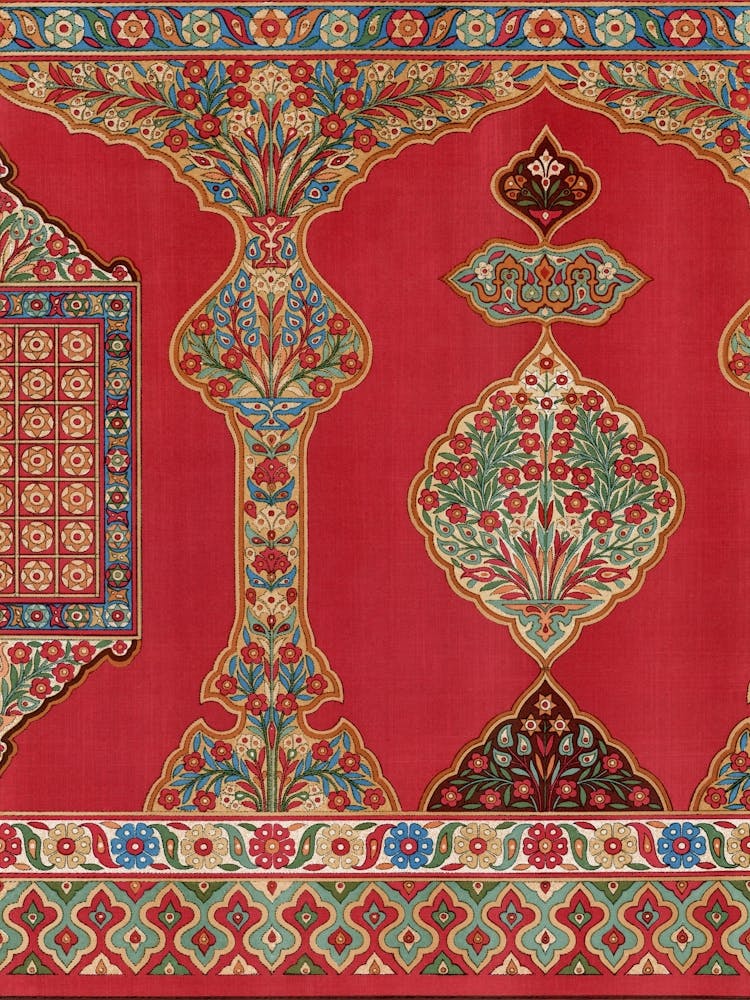 Emile Prisses D’Avennes Pattern, Plate No, 53, La Decoration Arabe,Digitally Enhanced Lithograph From Own Original