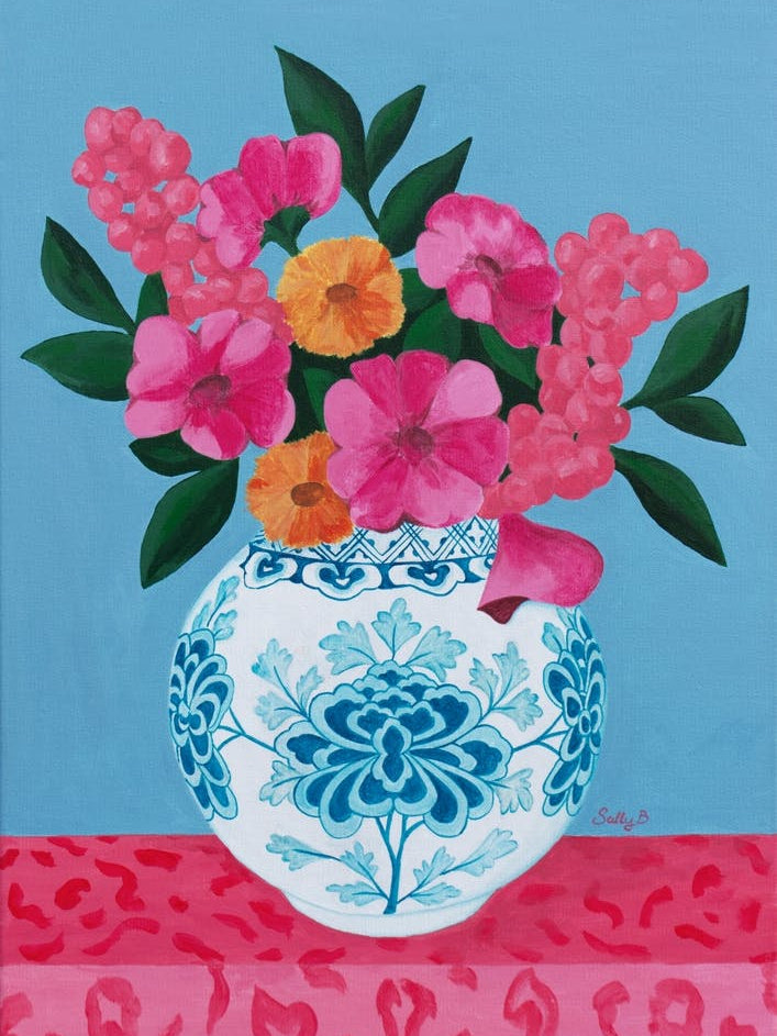 Chinoiserie Vase And Flowers