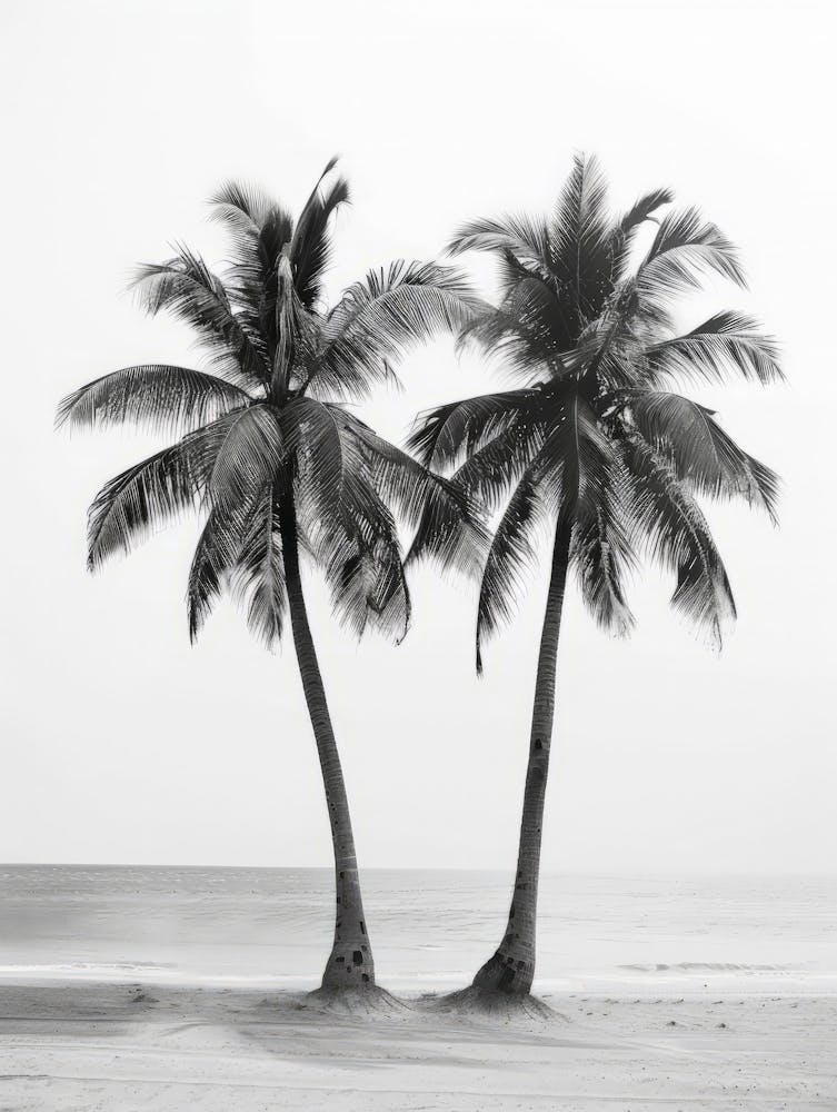Two Palm Trees On The Beach 1