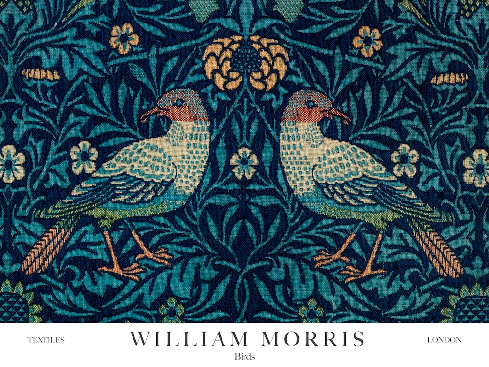 William Morris Prints Birds Landscape Botanical Vintage