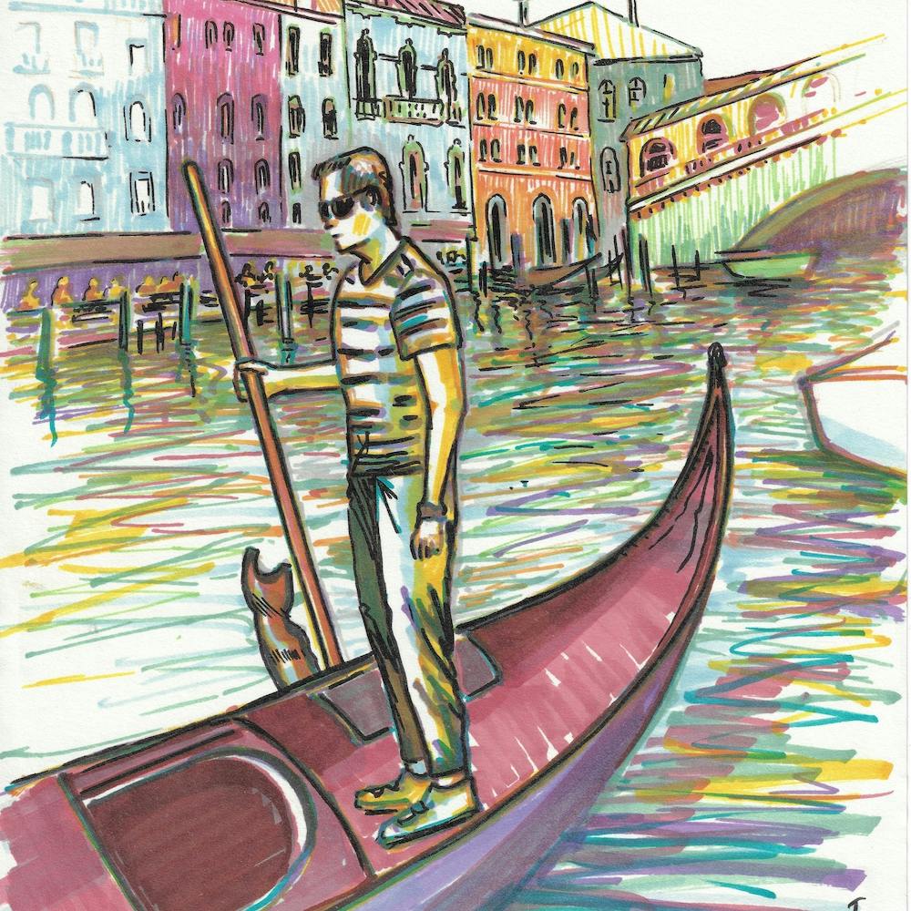 Venice Grand Channel Gondolier Square