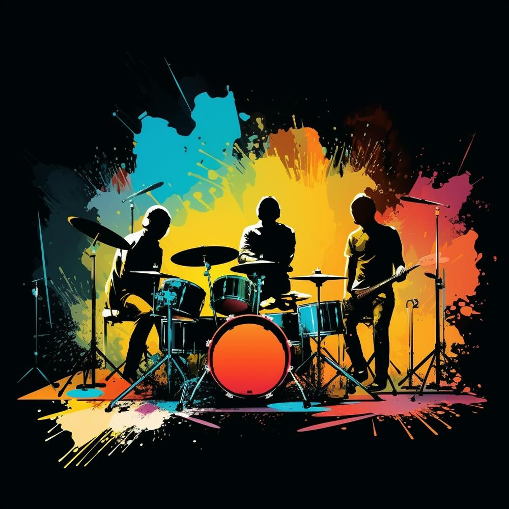 Drums On A Black Background