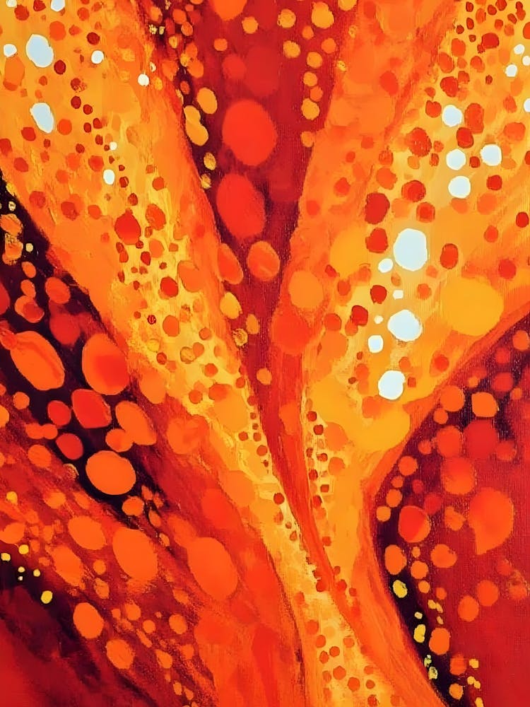 Abstract Orange Painting