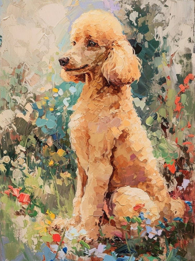Poodle Acrylic Painting 1