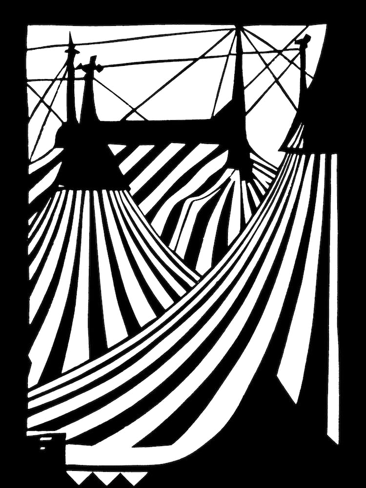 Big Top Circus in Black and White