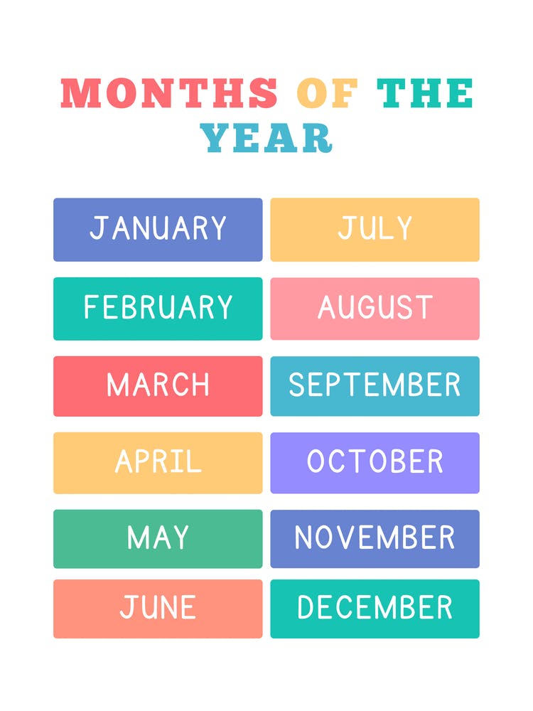 Months Of The Year Nursery