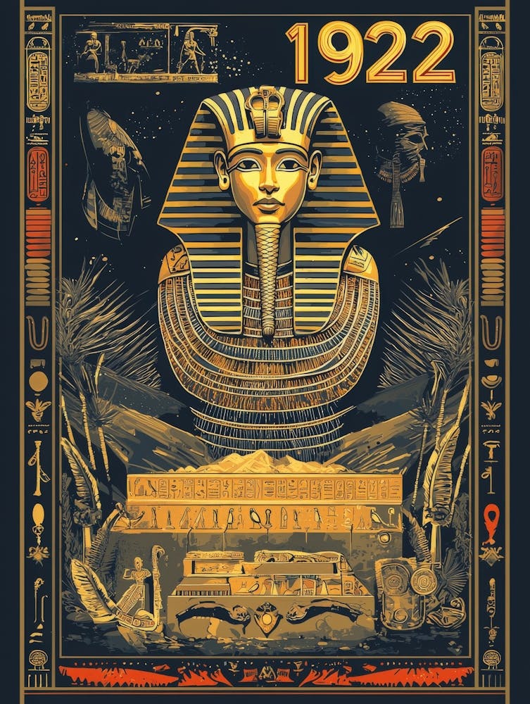 Aihrgdesign A Vintage Poster Celebrating The Discovery Of Tut 314a804f 9476 4d48 9f4e 239665998d1a 1