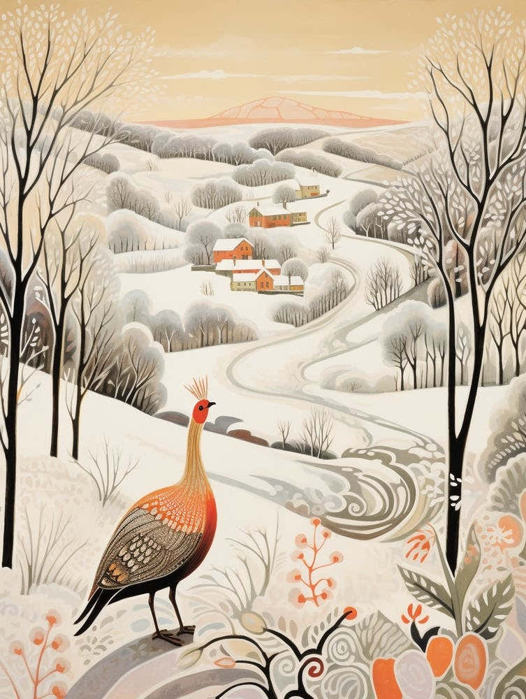 Winter Bird Painting Turkey 2