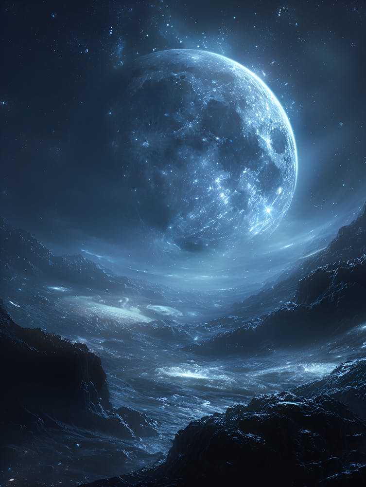 Full Moon Over The Ocean 6