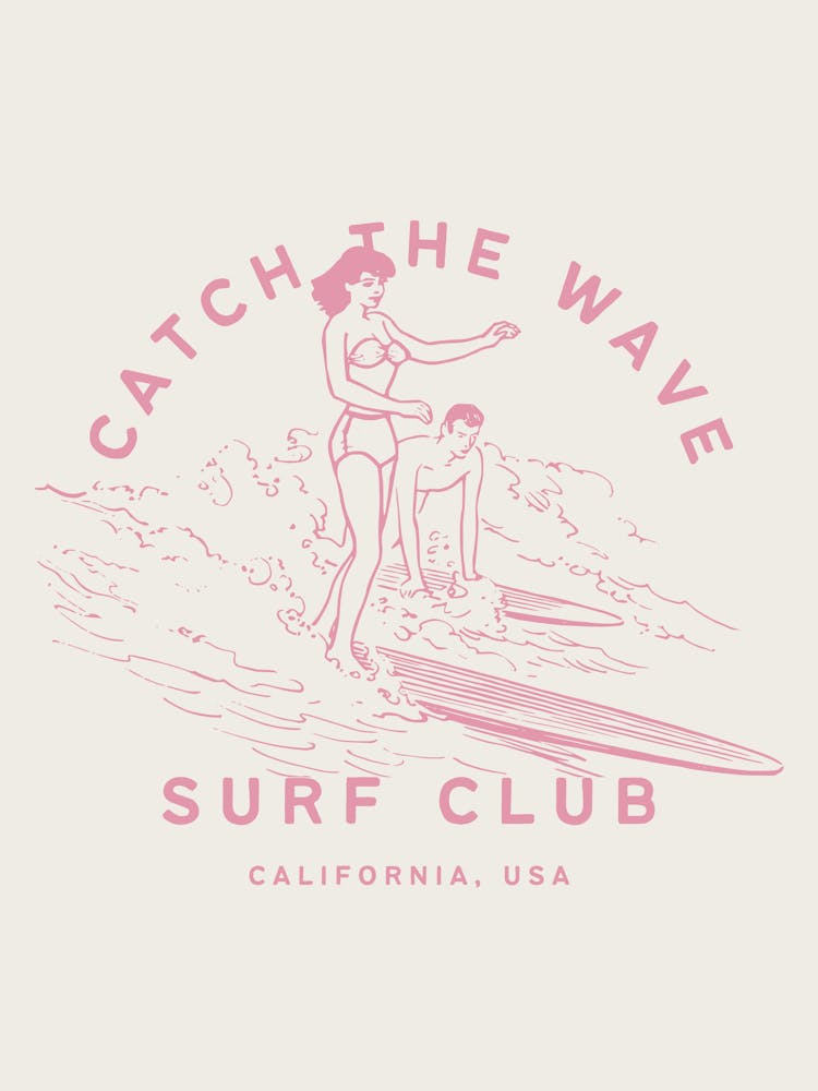 Catch The Wave | Surf Club Coastal Beachy Tropical