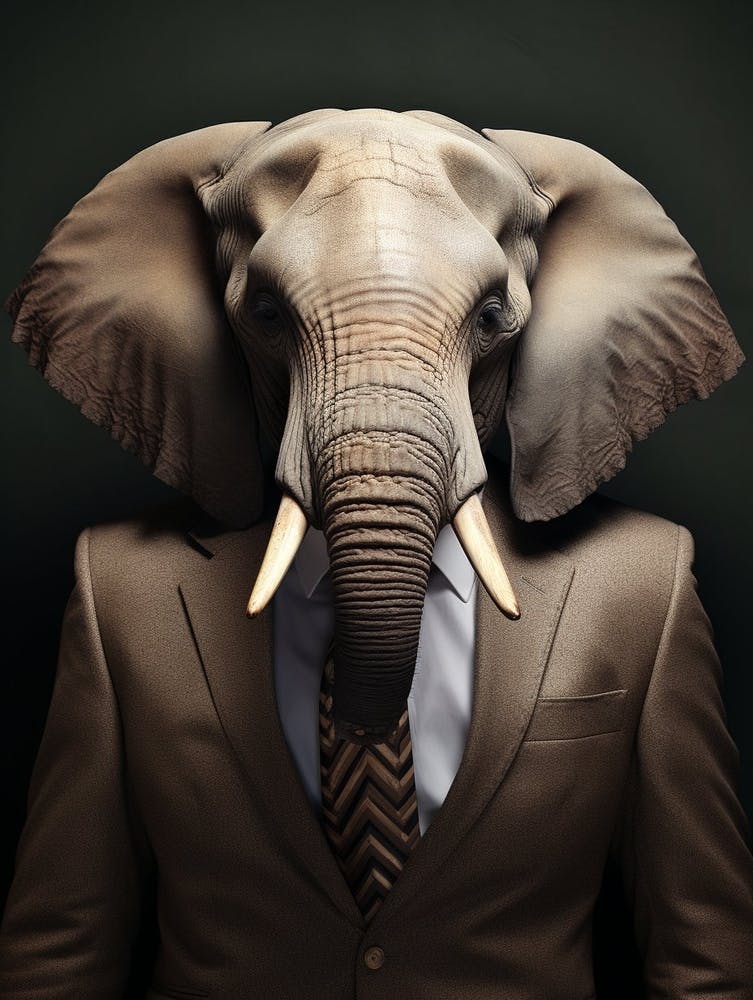 Afrikanischer Elefant im Anzug 4