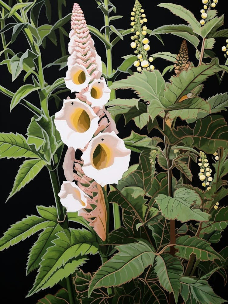 Flower Illustration Foxglove 1