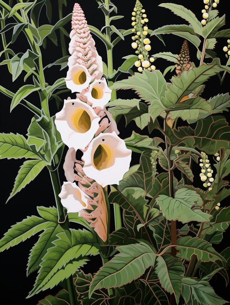 Flower Illustration Foxglove 1