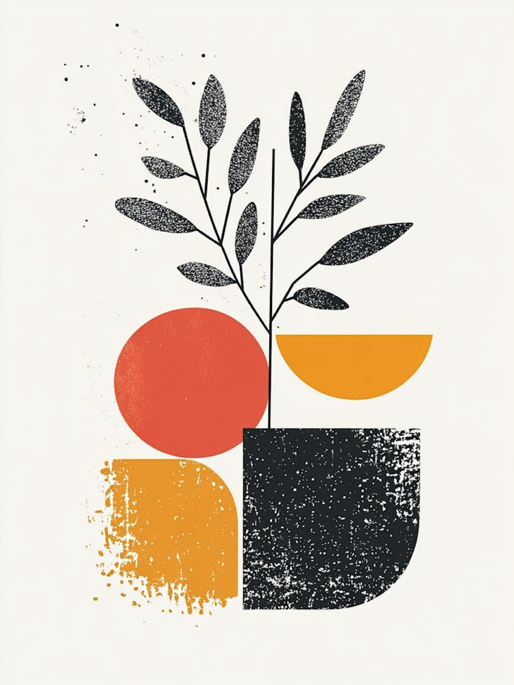 Abstract Plant Canvas Print