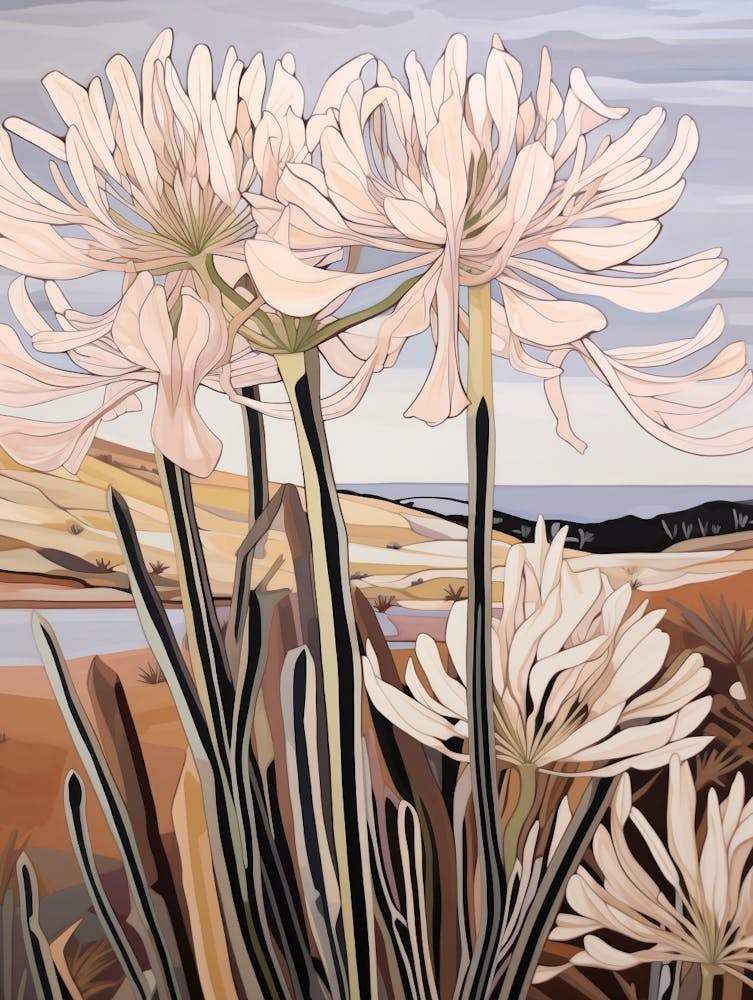 Agapanthus 1 Flower Painting