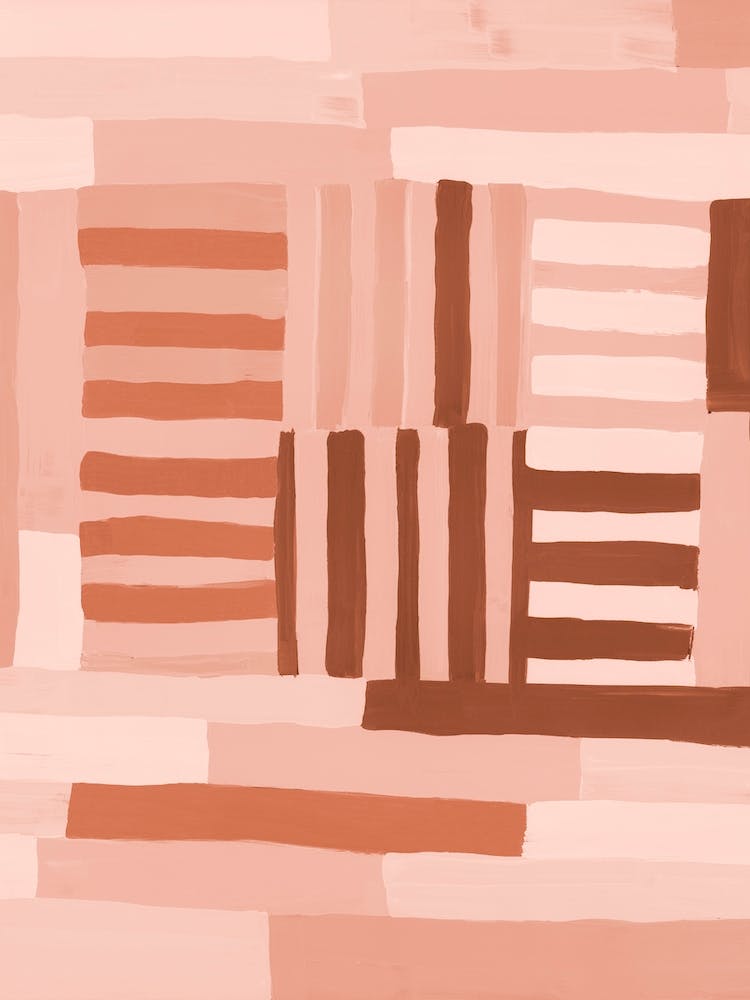 Painted Color Block Grid In Pink