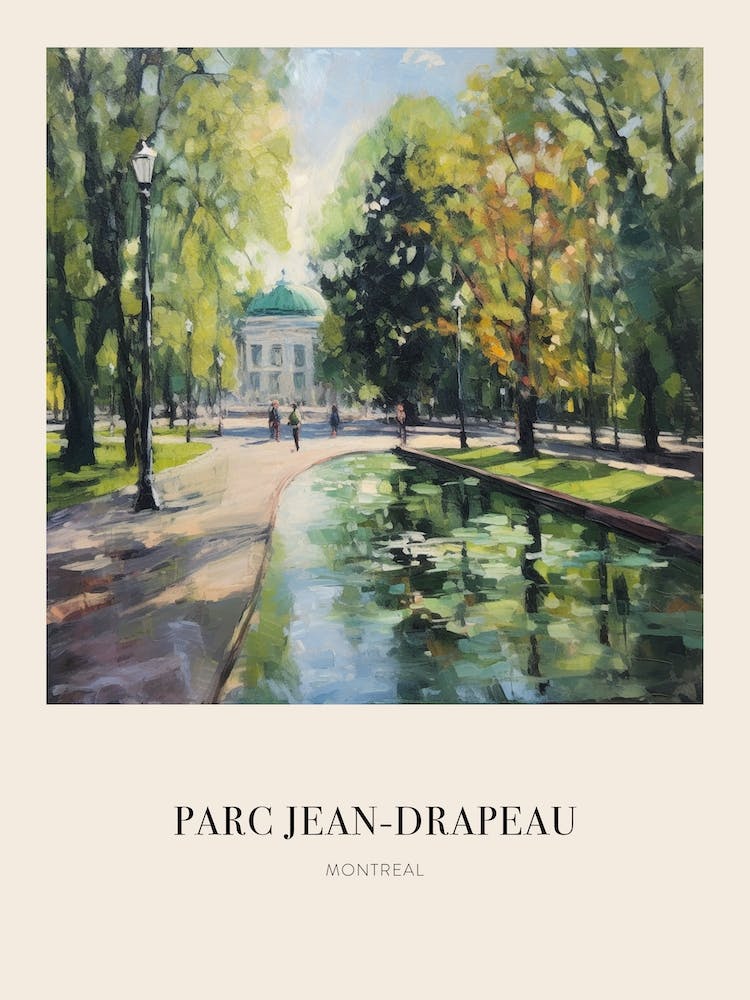 Parc Jean Drapeau Montreal Canada 4 Vintage Cezanne Inspired Poster
