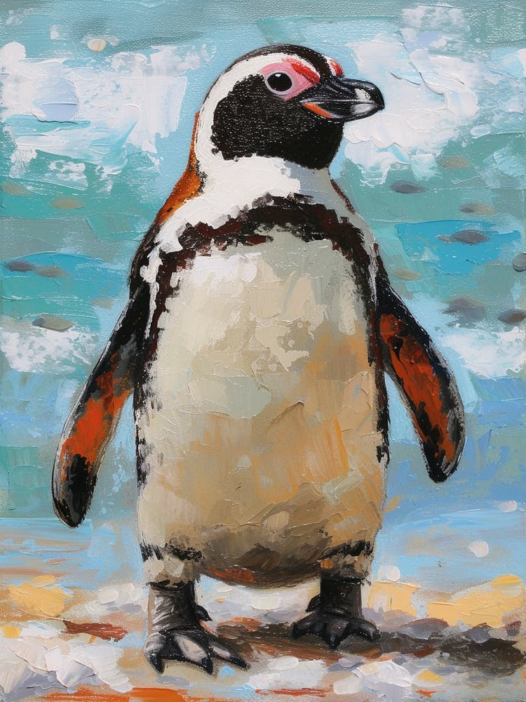 African Penguin Volunteer Point Oil Painting 2