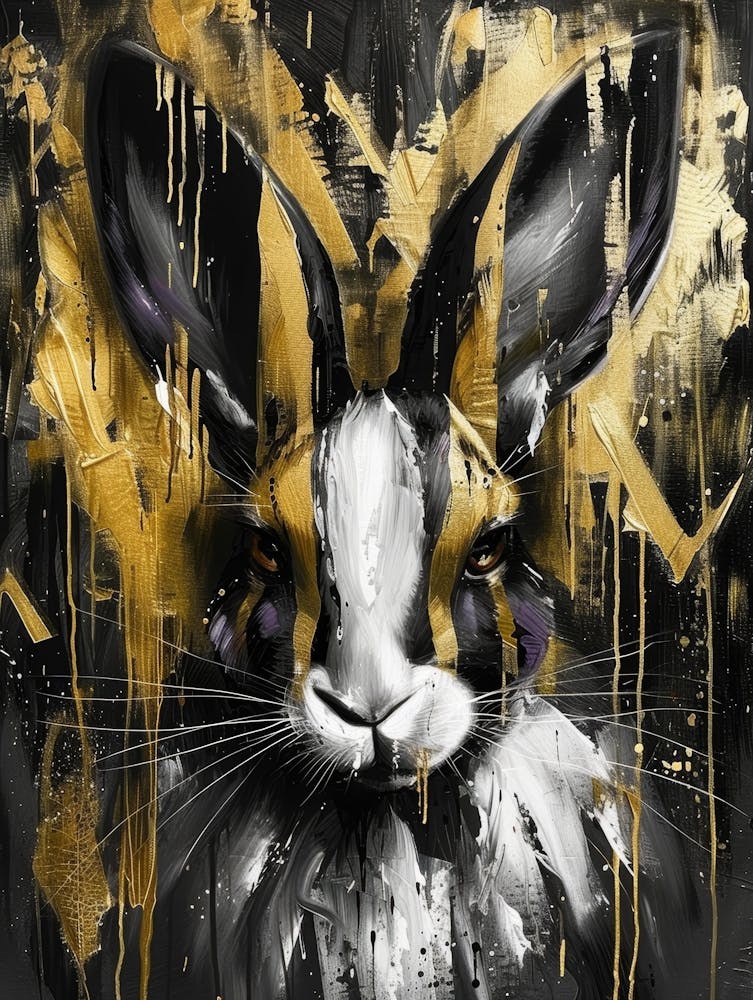 Rabbit - Black And Gold