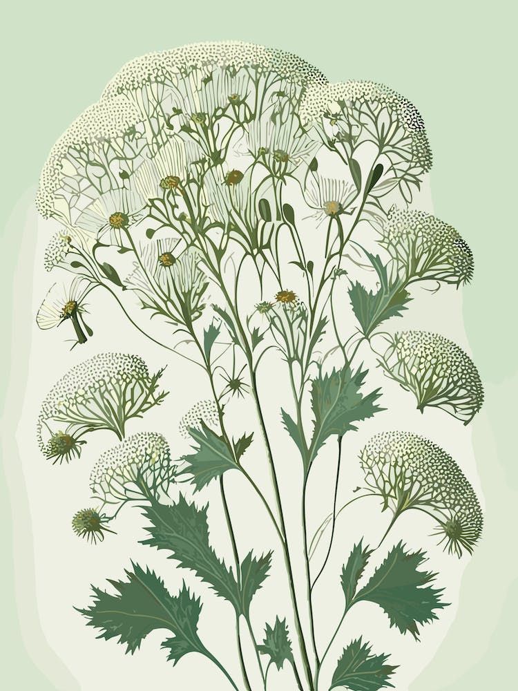 Wilde Möhre Wildblume Vintage Botanik