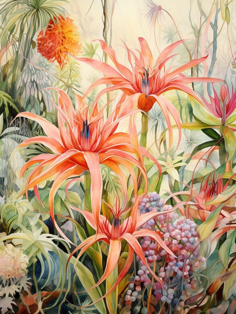 Tropical Plant Painting Air Plant 1