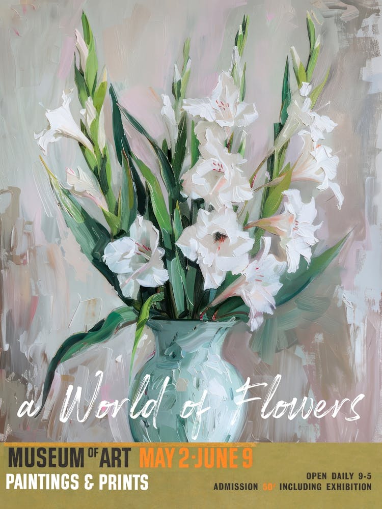 A World Of Flowers, Van Gogh Exhibition Gladiolus 2