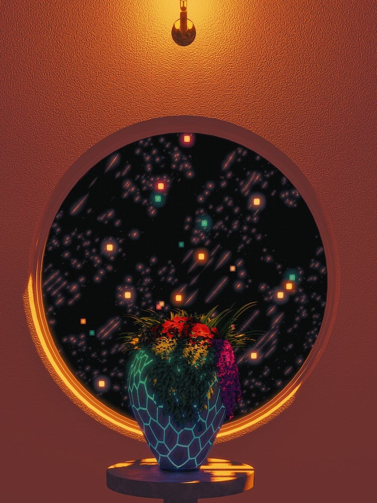 Vase Alien Science-Fiction Vue Astronomique