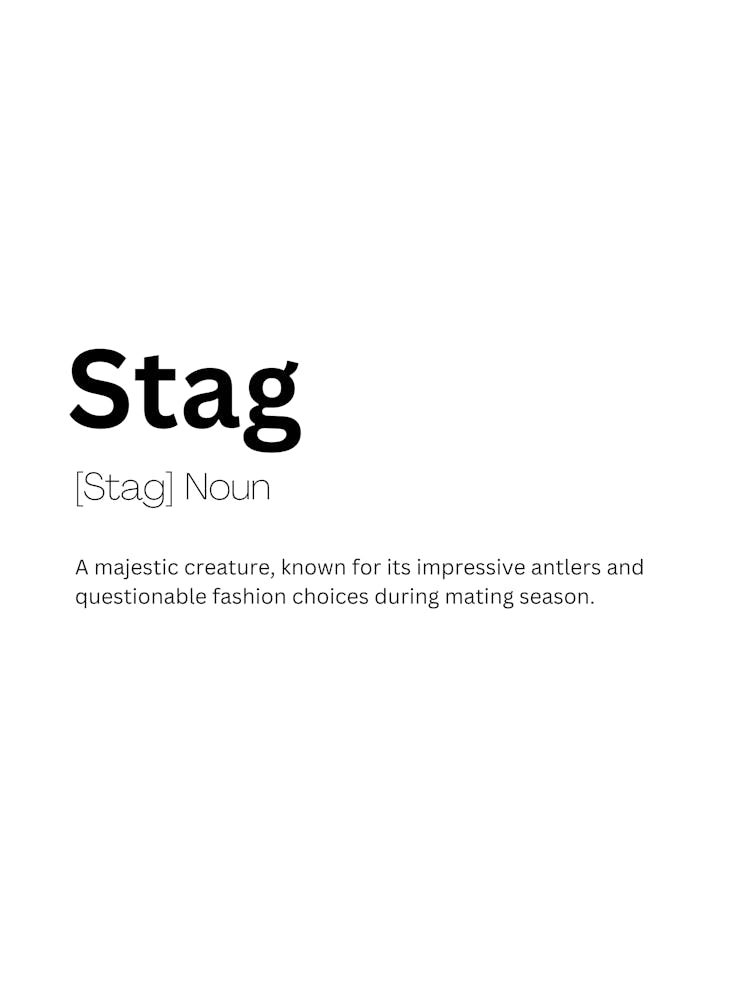 Stag Definition Meaning