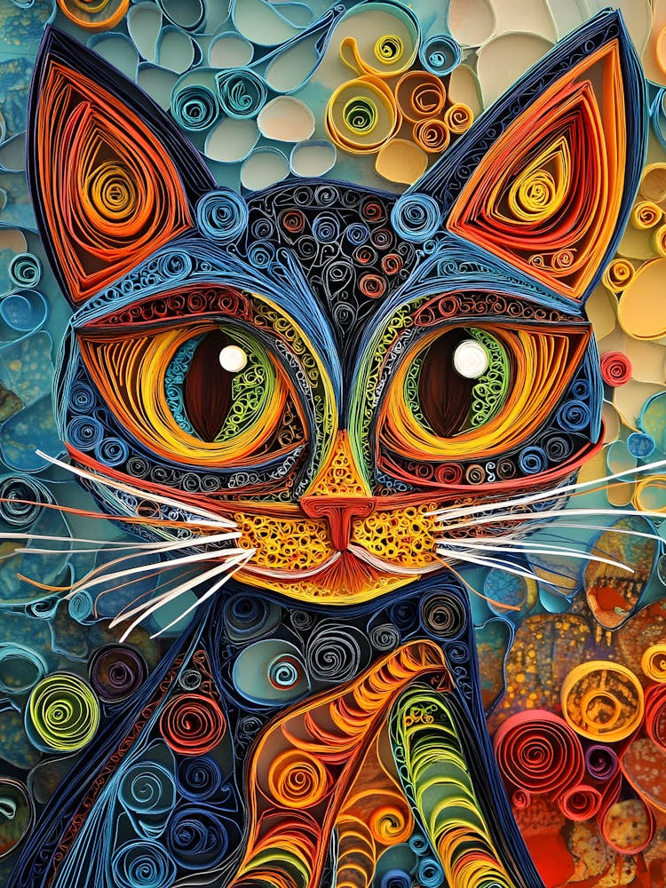 Quilling Cat 1