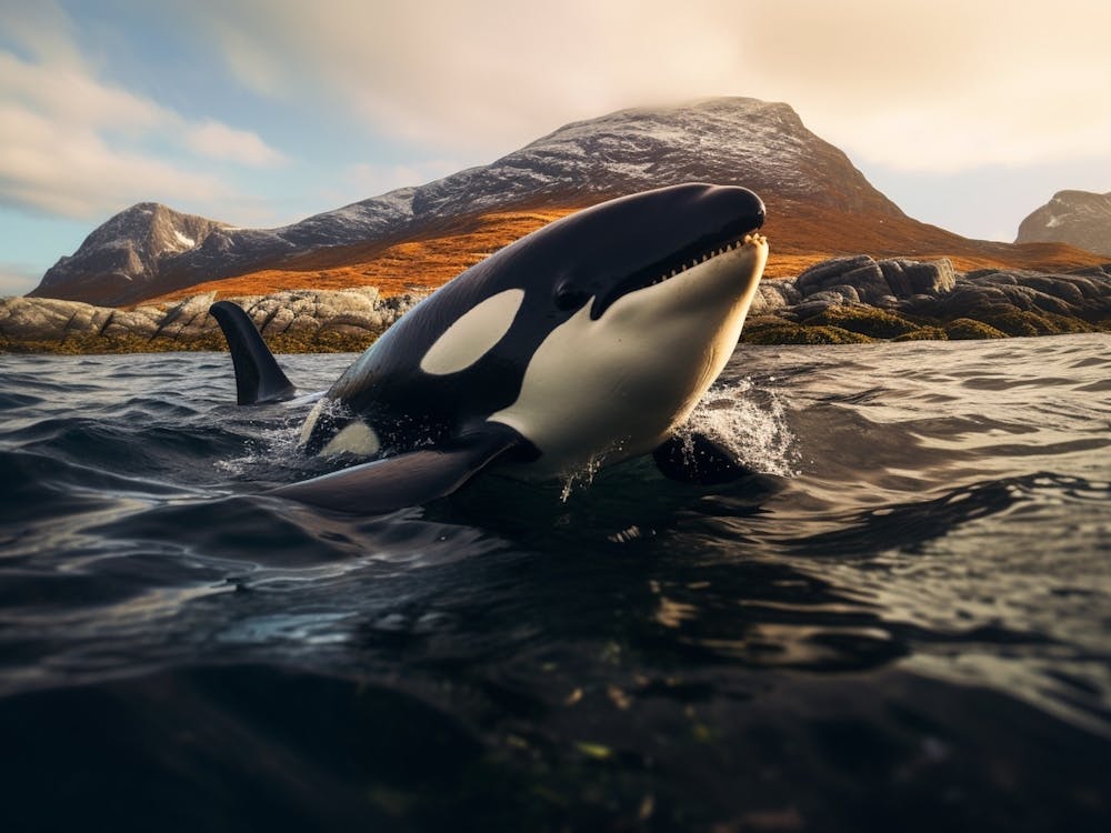 Realistic Photography Of Orca Whale Coming Out Of Ocean 6