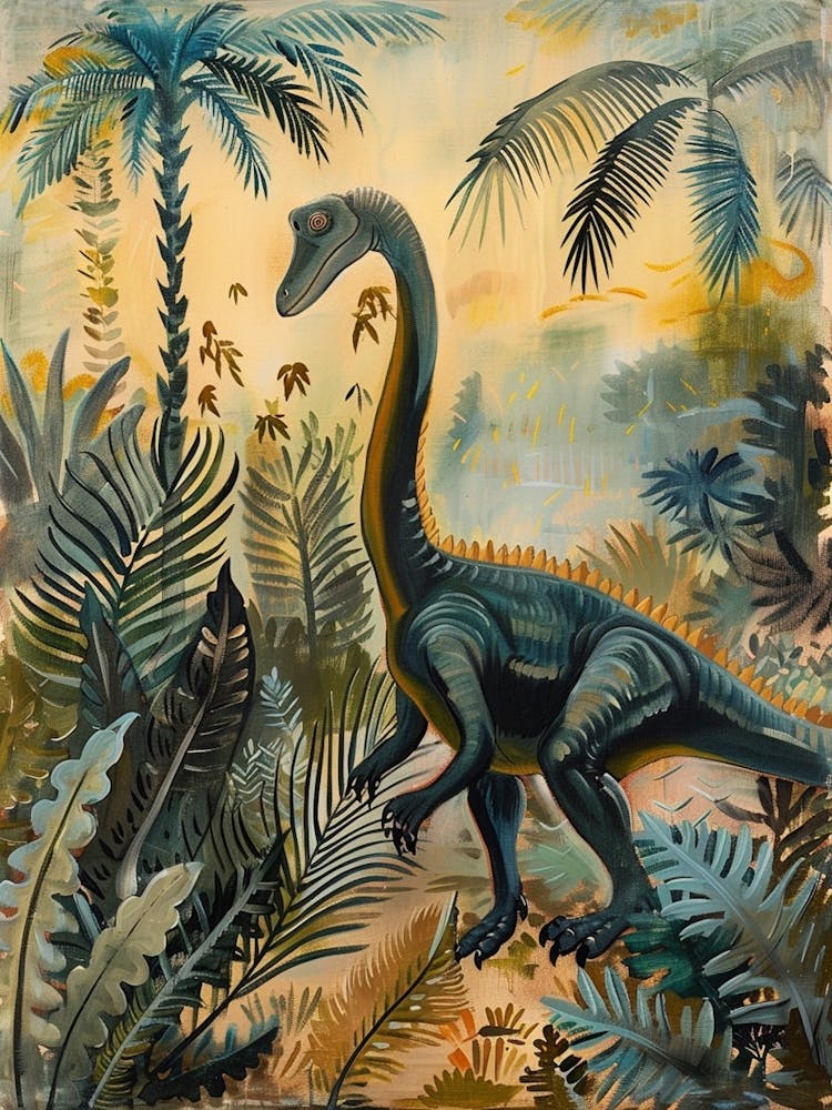 Dinosaur Impressionist Inspired Painting 1