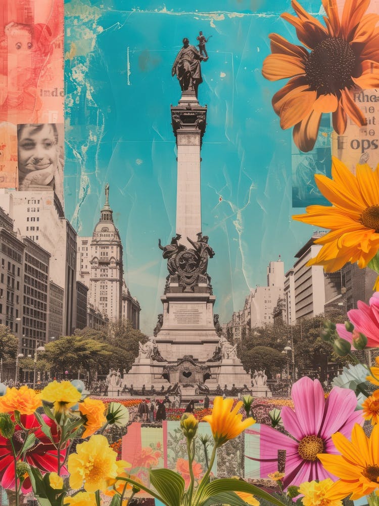 Buenos Aires   Floral Retro Collage Style 3