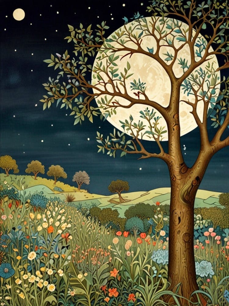 William Morris Moonlight In The Meadow 4
