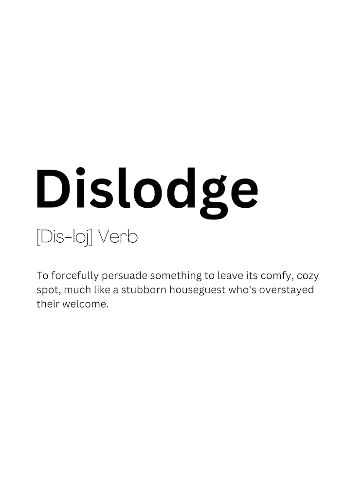 Dislodge Definition Meaning 1