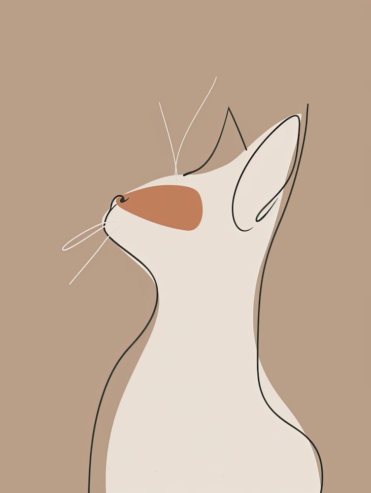 Cat - Boho, Line Art 5