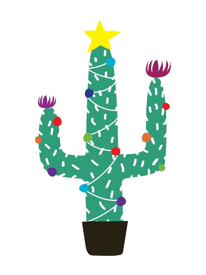 Kaktus-Weihnachtsbaum Art Print by The Native State – Fy!