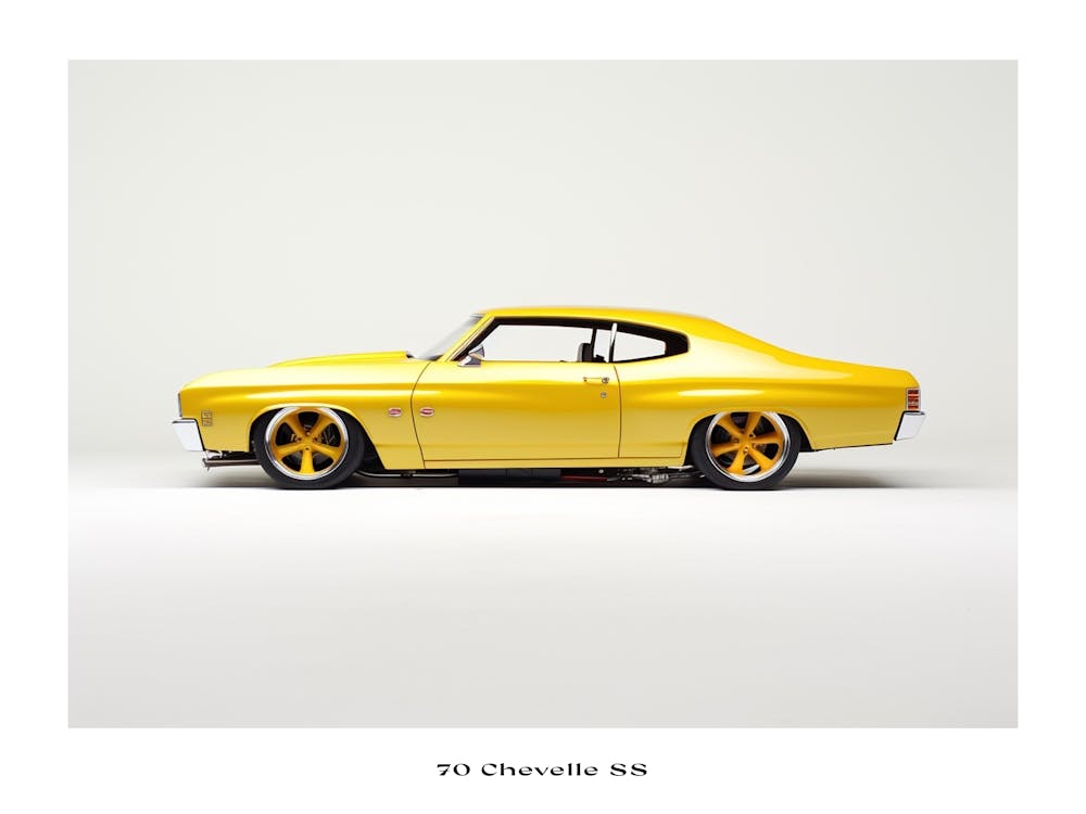 Toy Car 70 Chevelle Ss Yellow 2 Poster