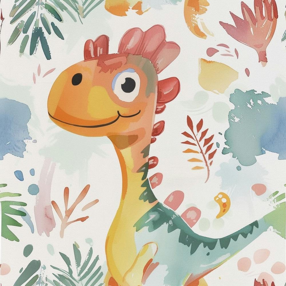 Cute Muted Pasteldilophosaurus Dinosaur  2