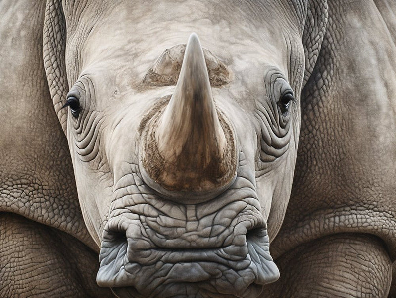 White Rhinoceros Close Up Realism 2