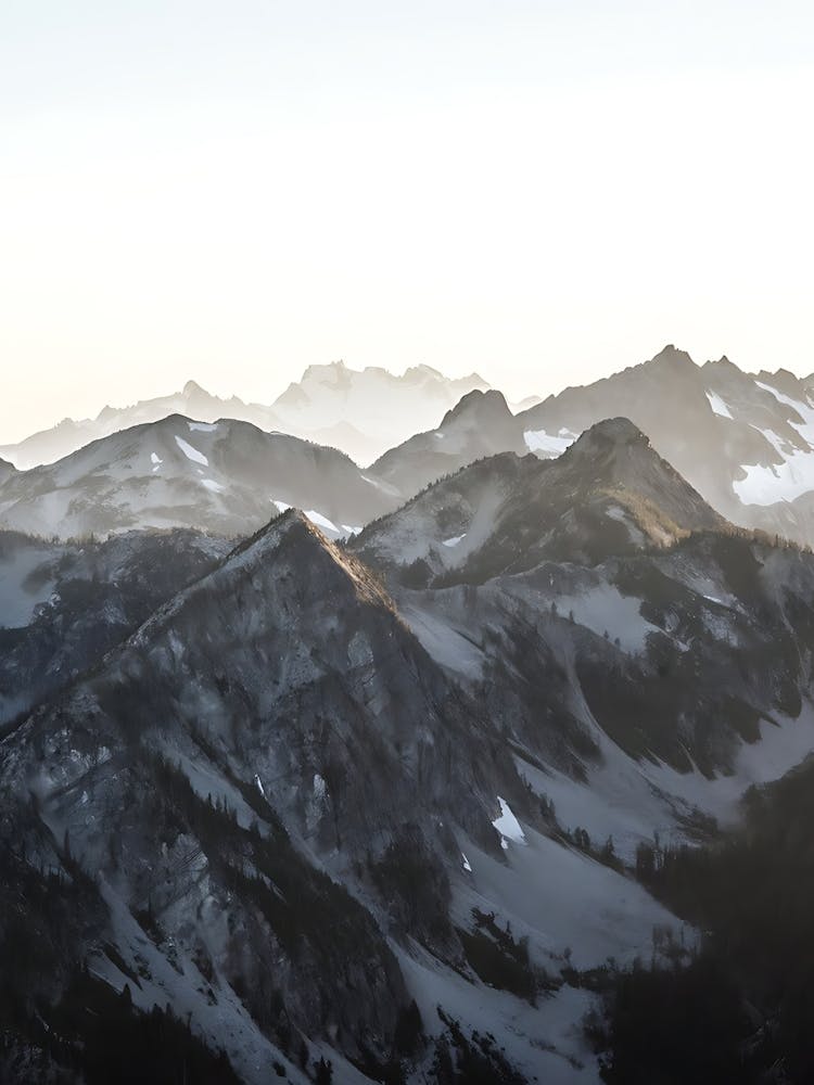 Mountain Range At Sunrise
