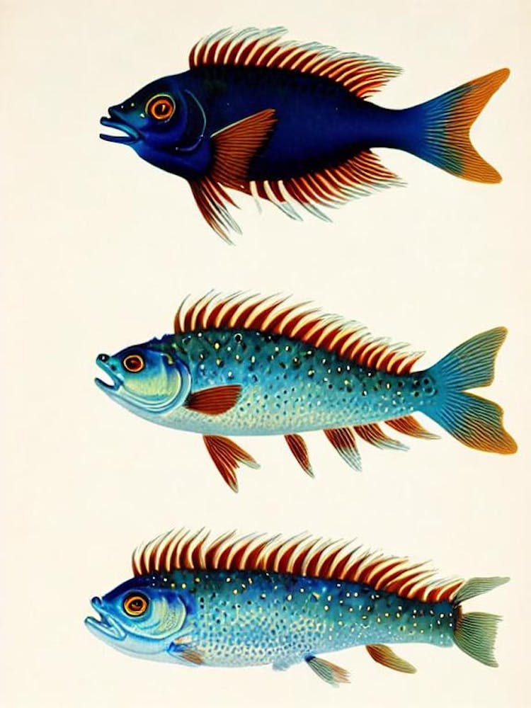 Glaucus Atlanticus (Blue Dragon) Vintage Poster