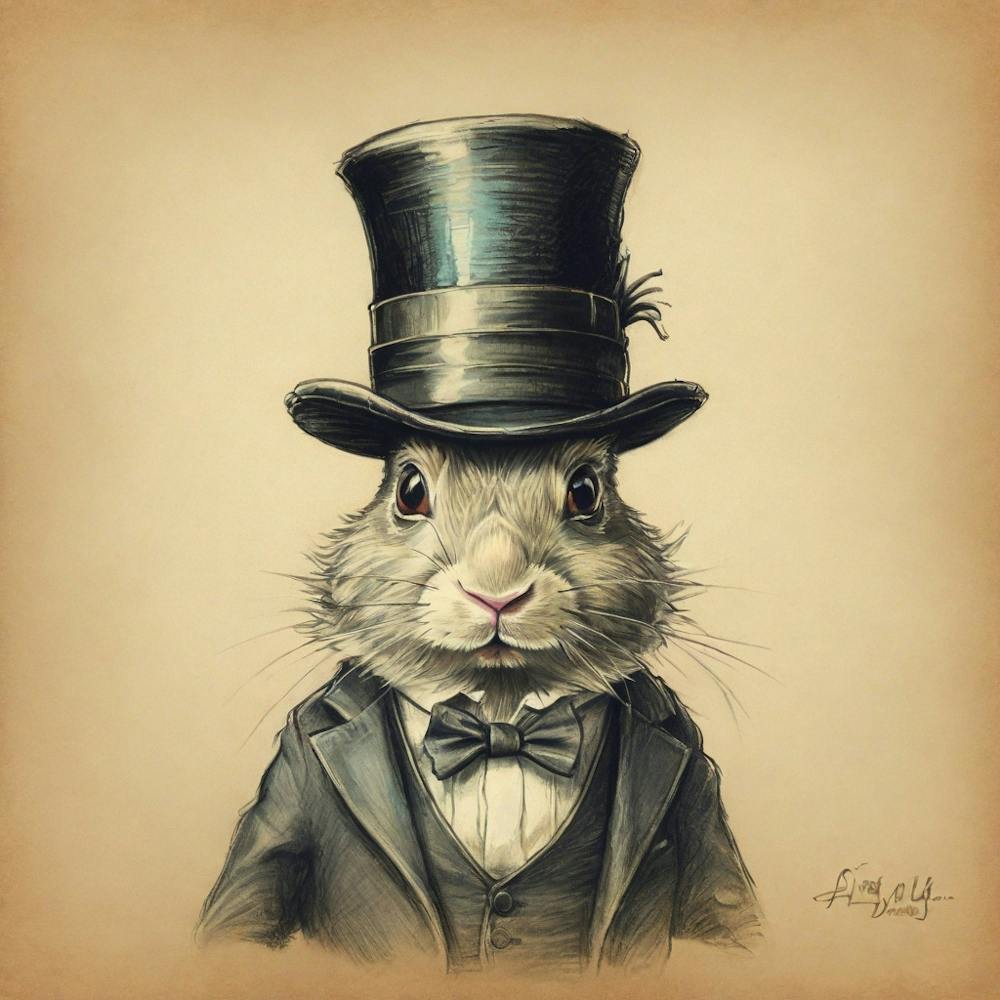 Rabbit In Top Hat 9